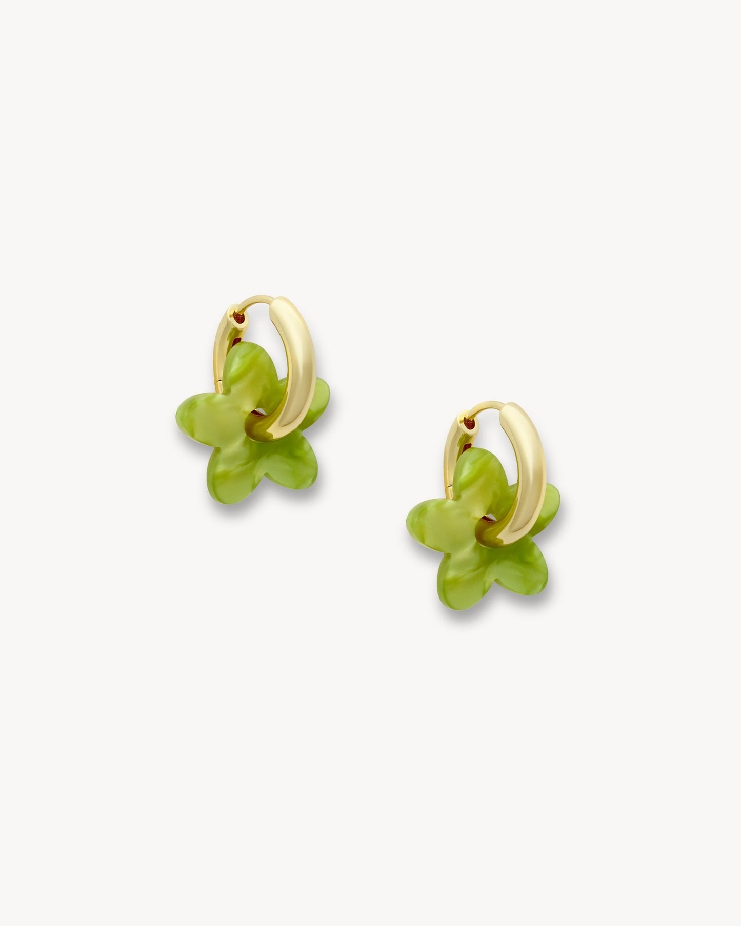 Flower Earring Charms in Pistachio