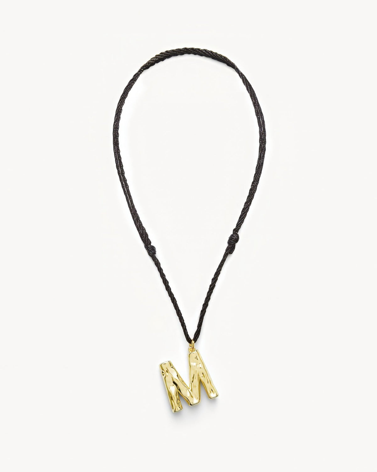 Grande Monogram Necklace on Silk Chord