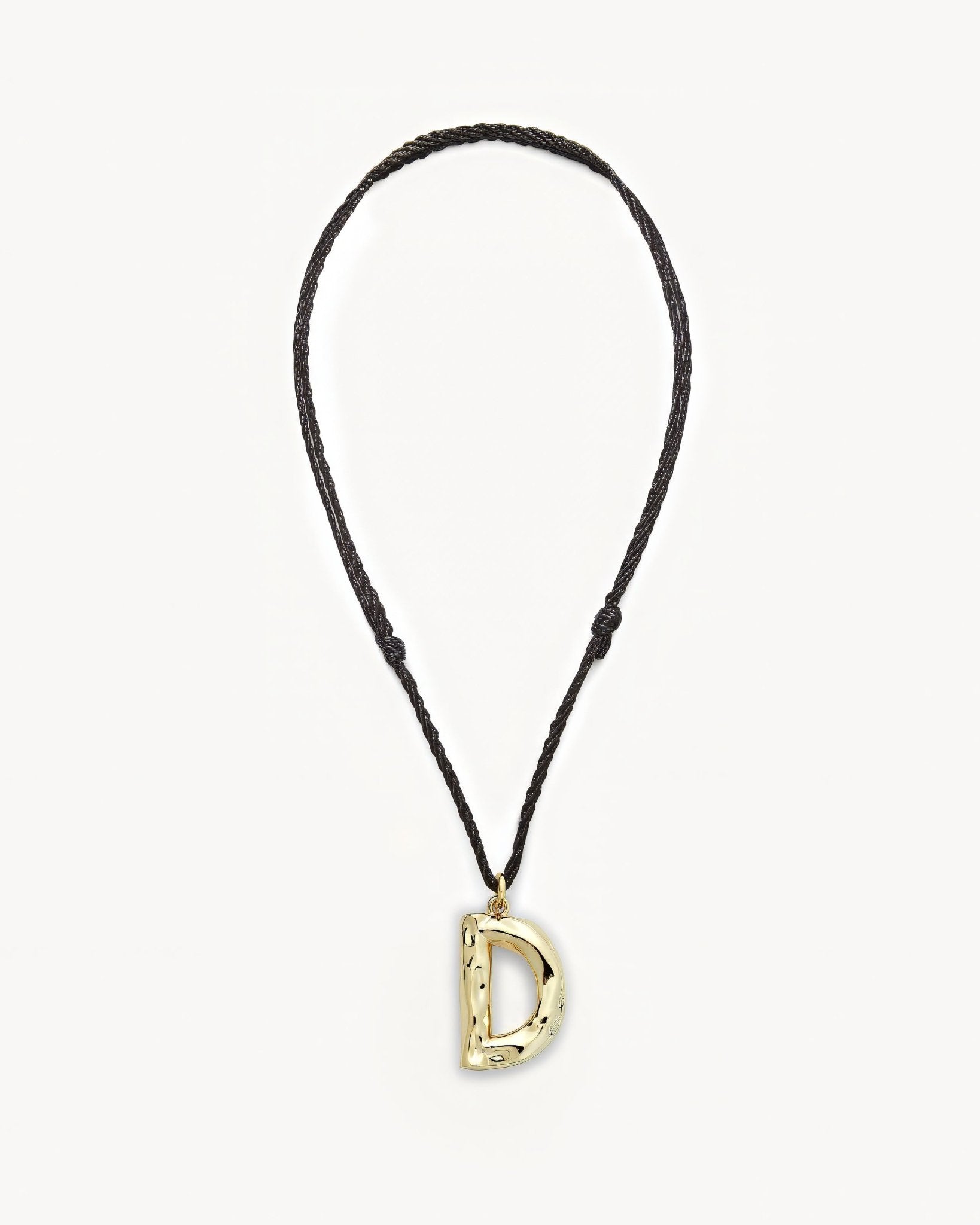 Grande Monogram Necklace on Silk Chord