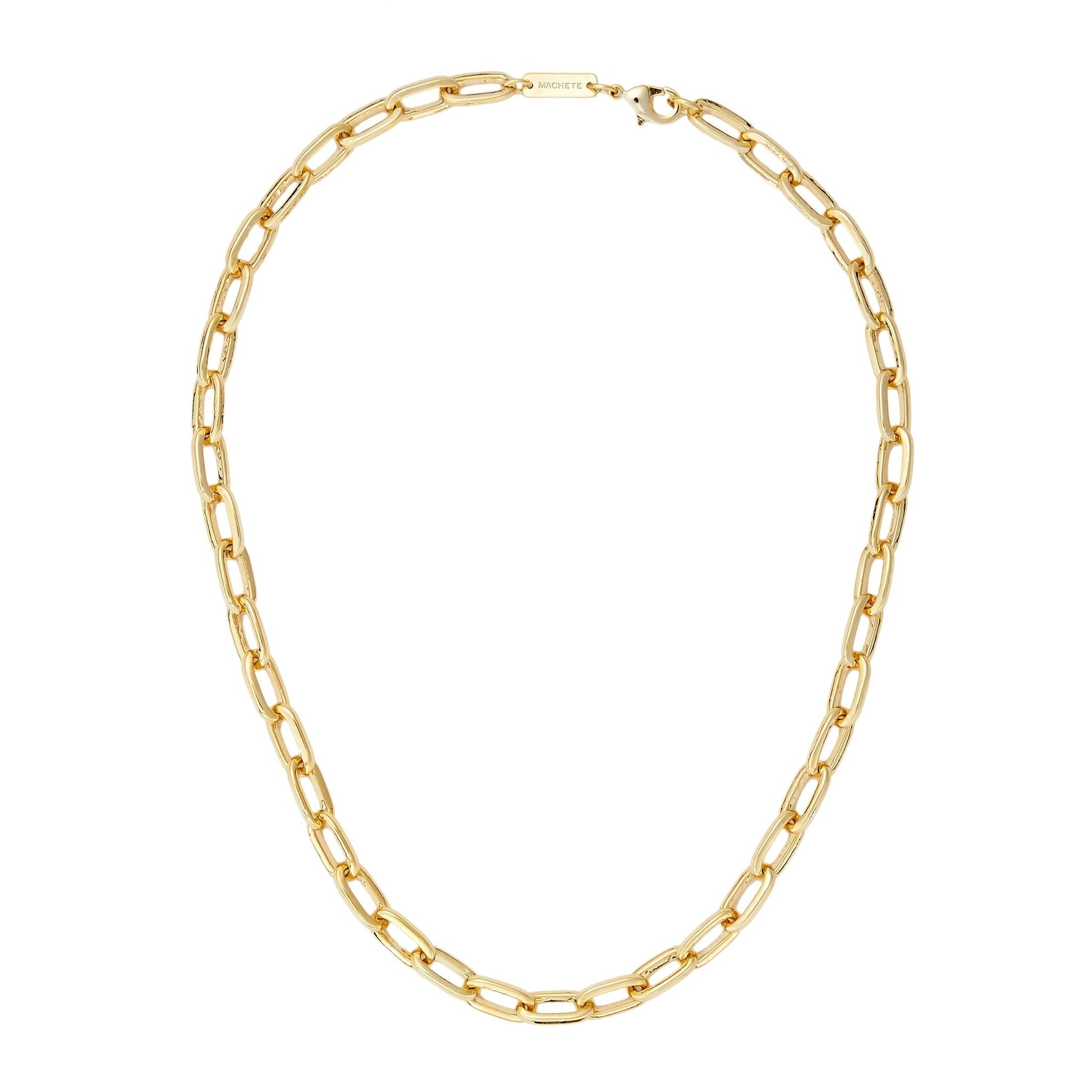 Grande Oval Link Necklace in Gold - MACHETE