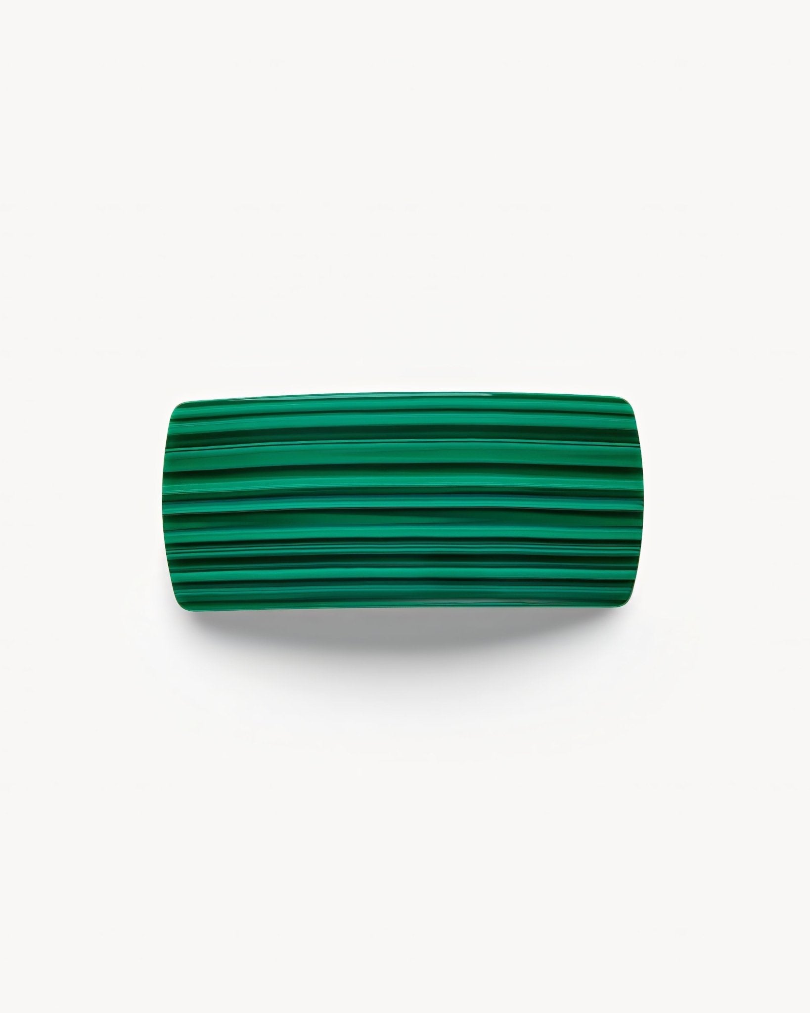 Jumbo Box Barrette Malachite