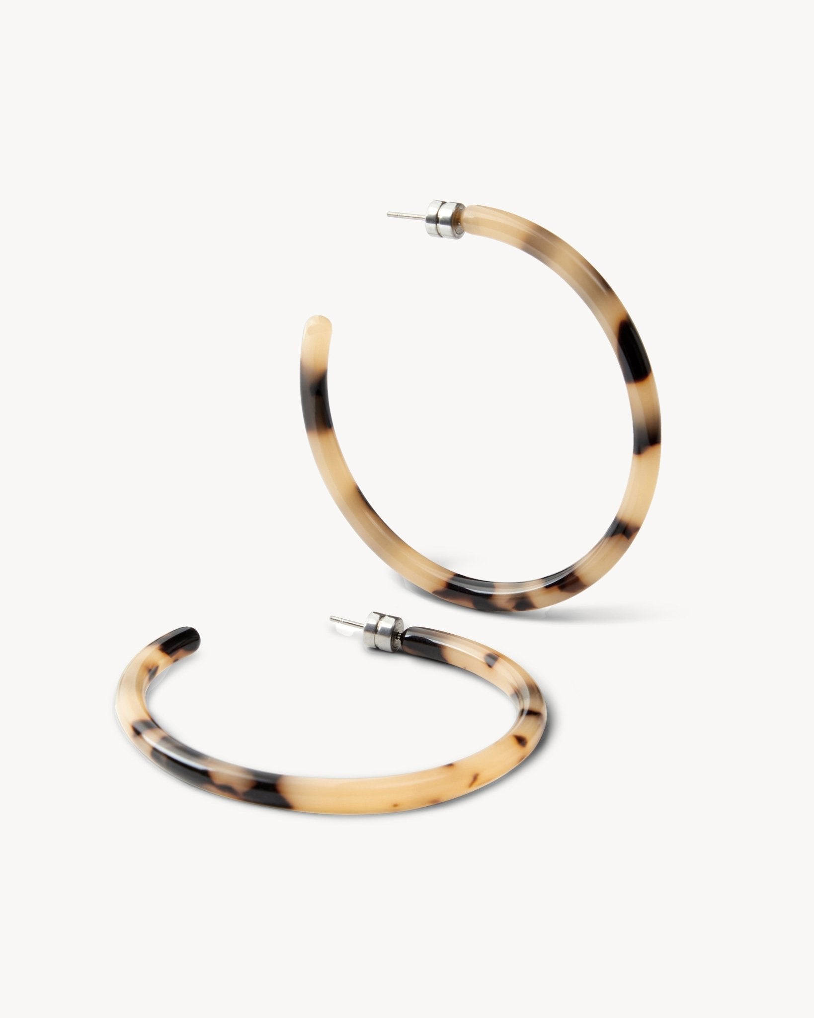 Machete Large Hoops Earrings in Blonde Tortoise MACHETE