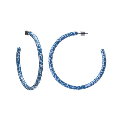 Large Hoops in Cerulean - Machete Jewelry