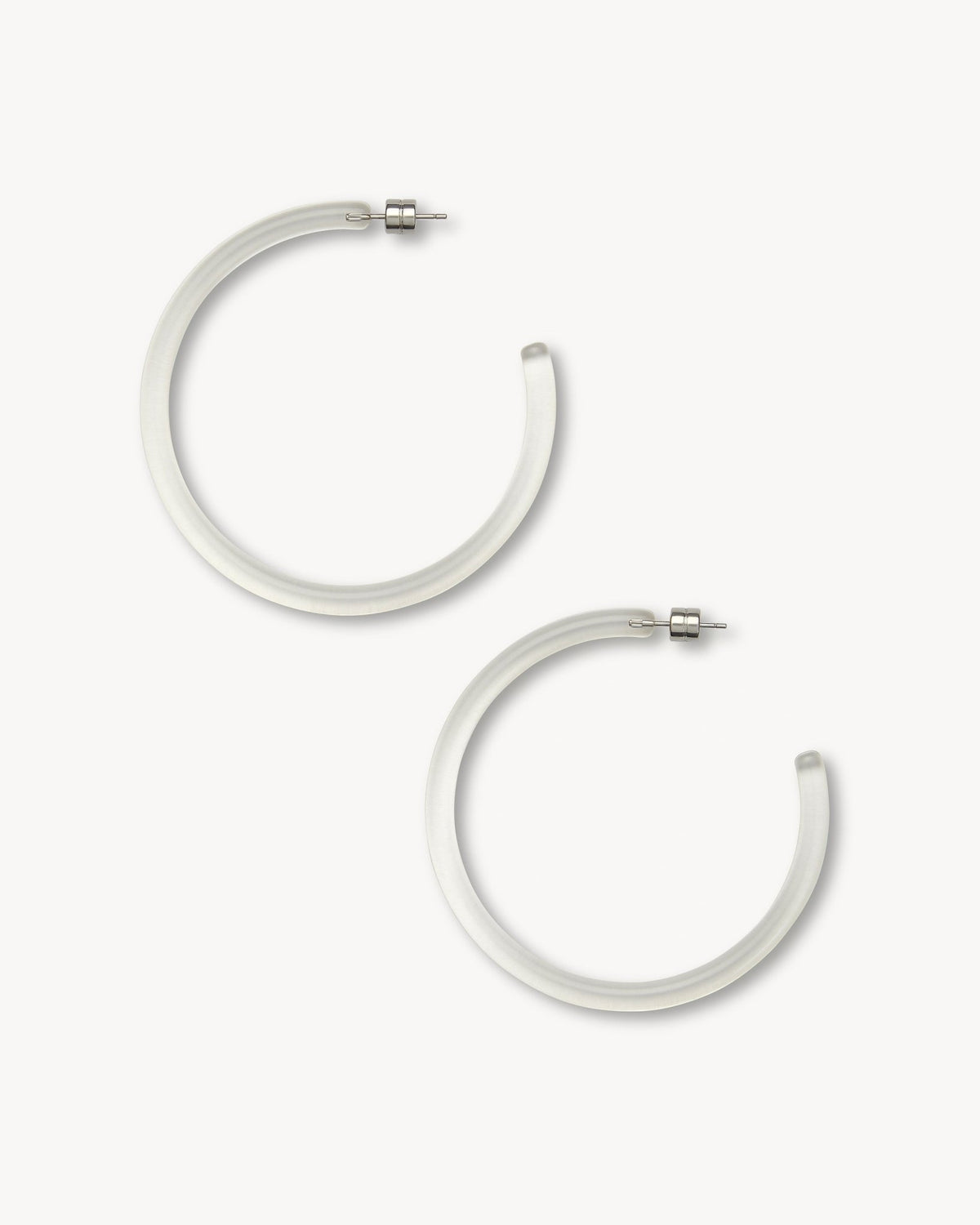 Large Hoop Earrings in Clear