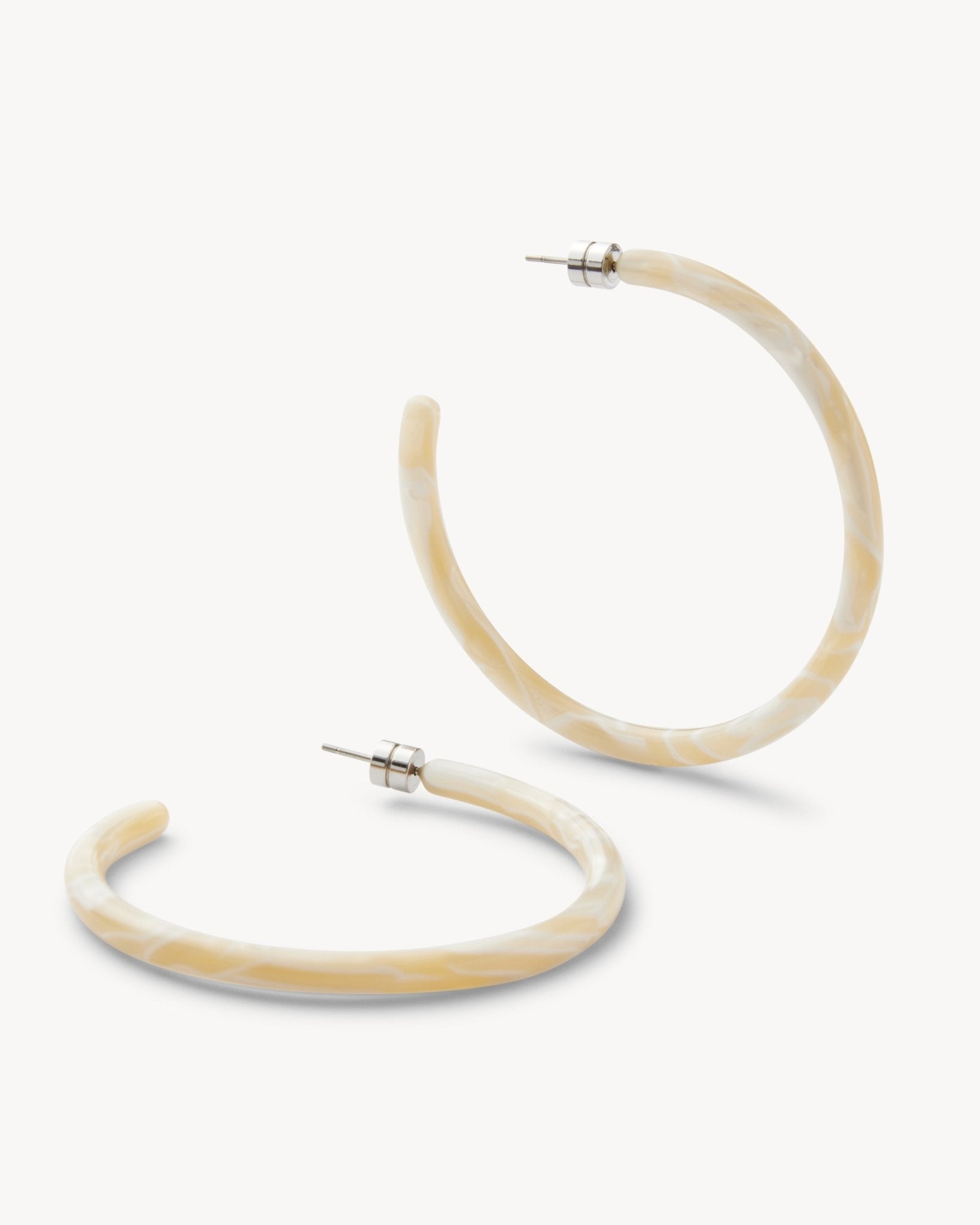 Machete Large Hoop Earrings in Ivory – MACHETE
