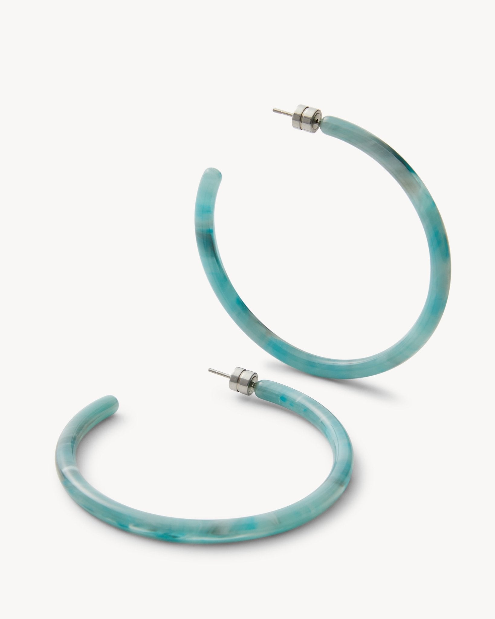 Machete Large Hoop Earrings in Jadeite MACHETE