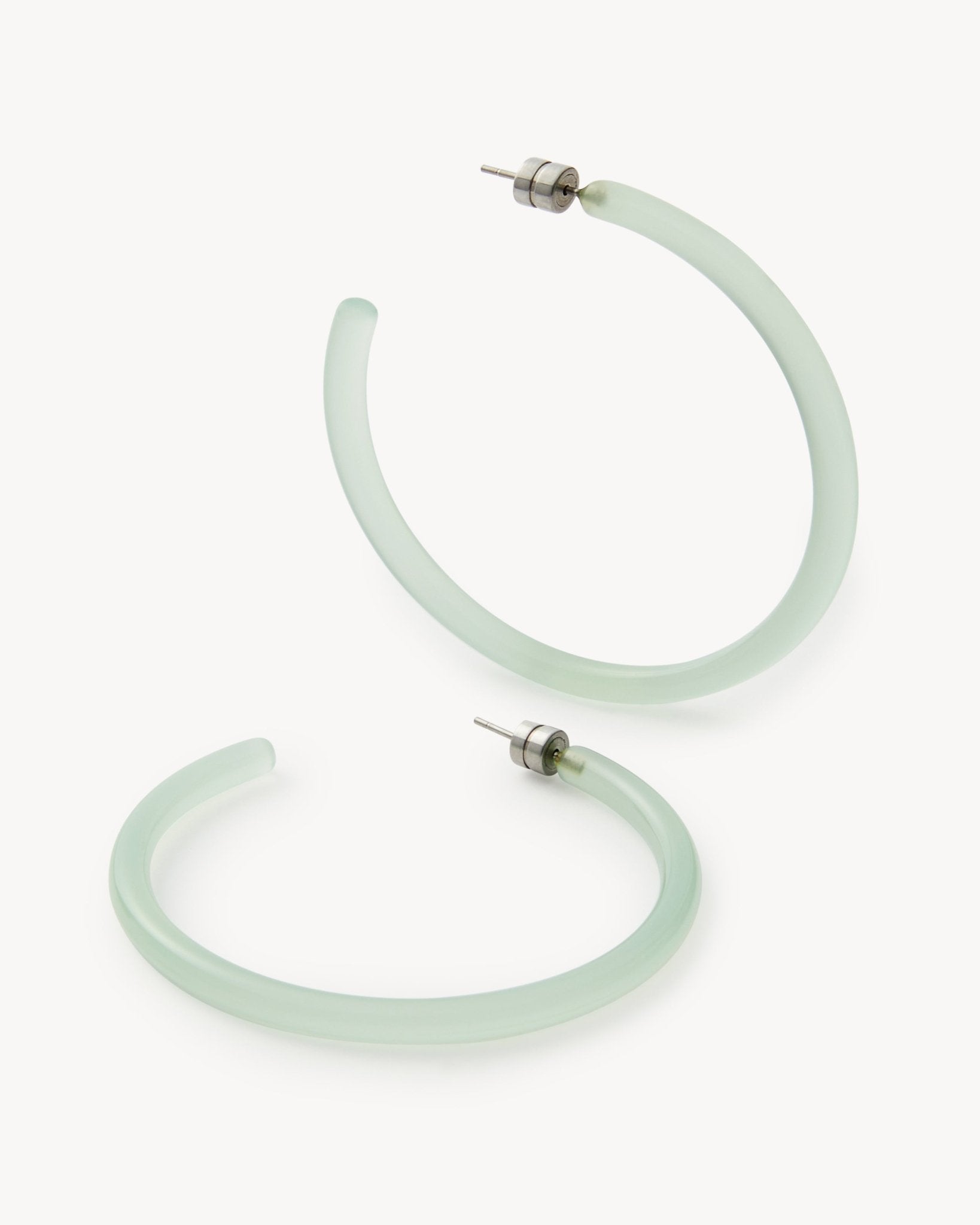 Machete Large Hoop Earrings in Sea Glass MACHETE