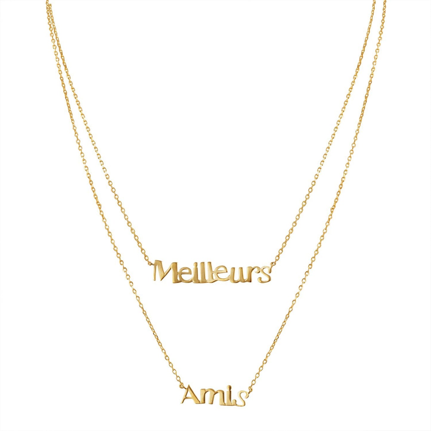 Meilleurs Amis / Best Friend Necklace in Gold - Machete Jewelry