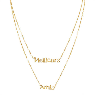 Meilleurs Amis / Best Friend Necklace in Gold - Machete Jewelry