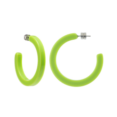 Midi Hoops in Neon Green - Machete Jewelry