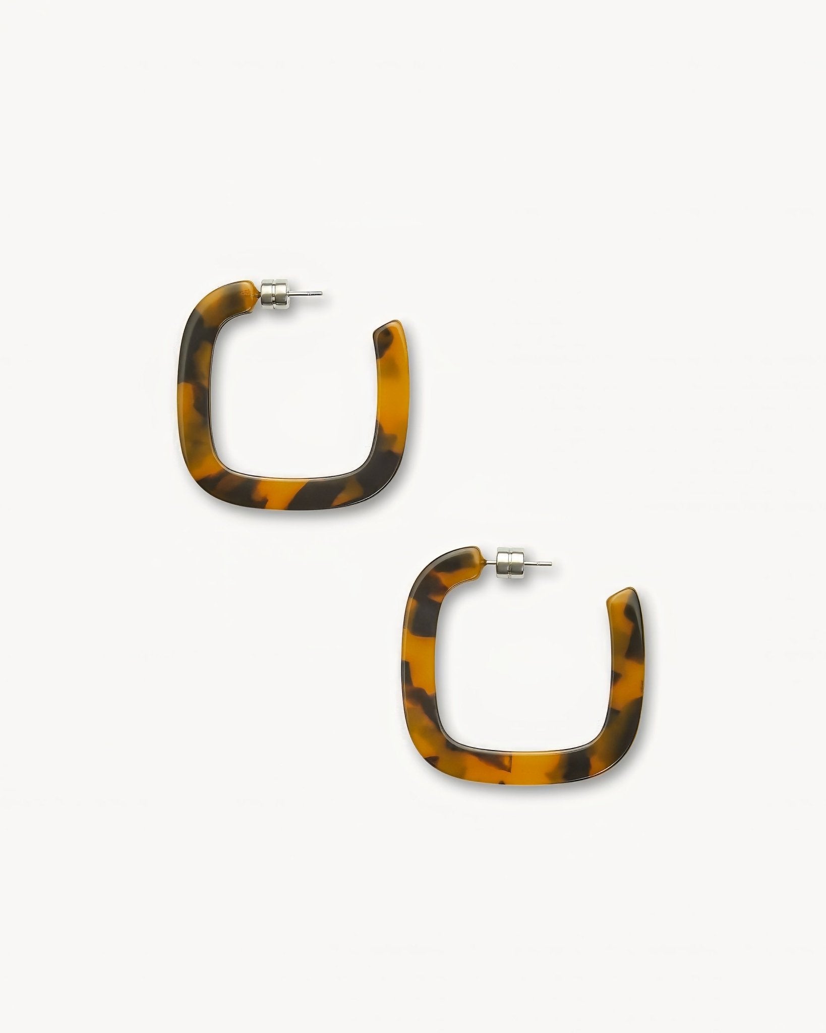 Midi Square Hoops Classic Tortoise