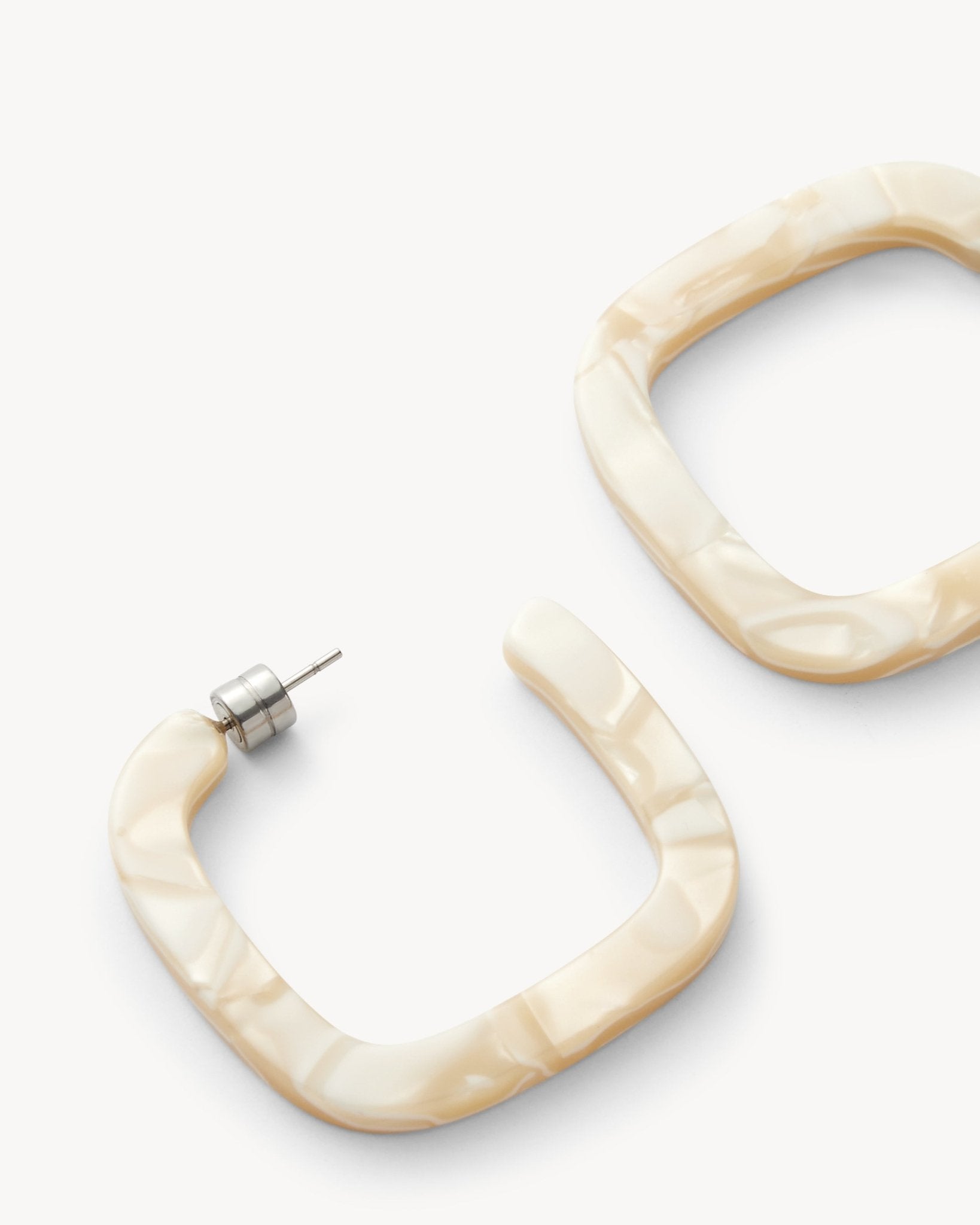 Machete Square Hoop Earrings in Ivory – MACHETE