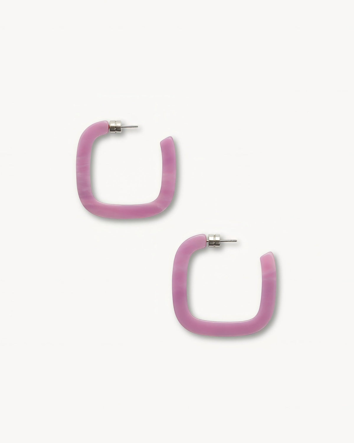 Midi Square Hoops Orchid
