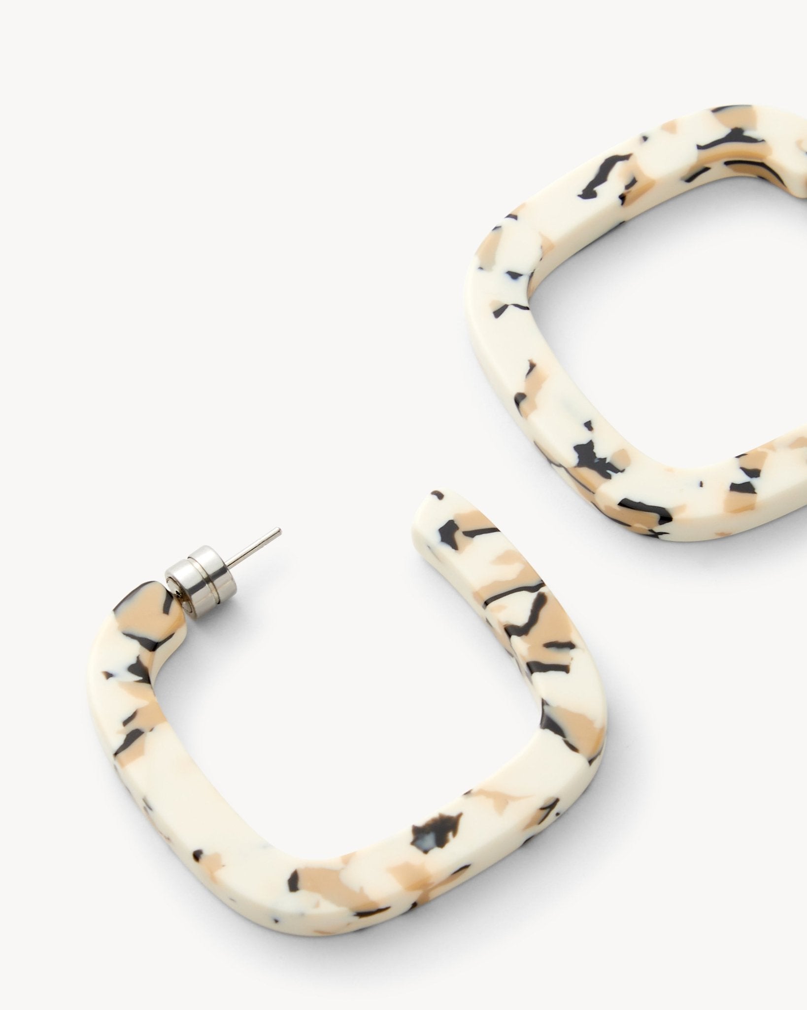 Machete Square Hoop Earrings in Terrazzo – MACHETE