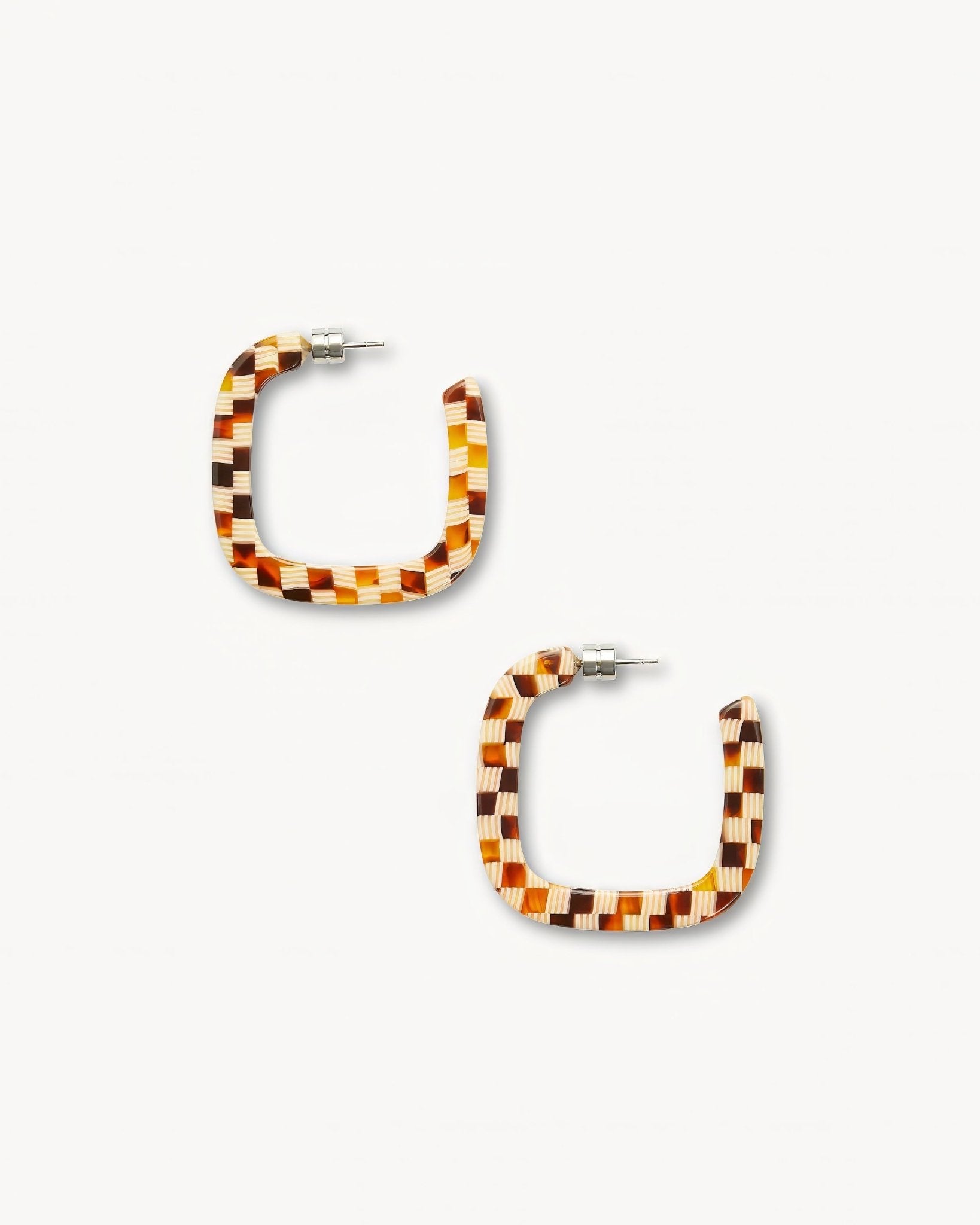 Midi Square Hoops Tortoise Checker