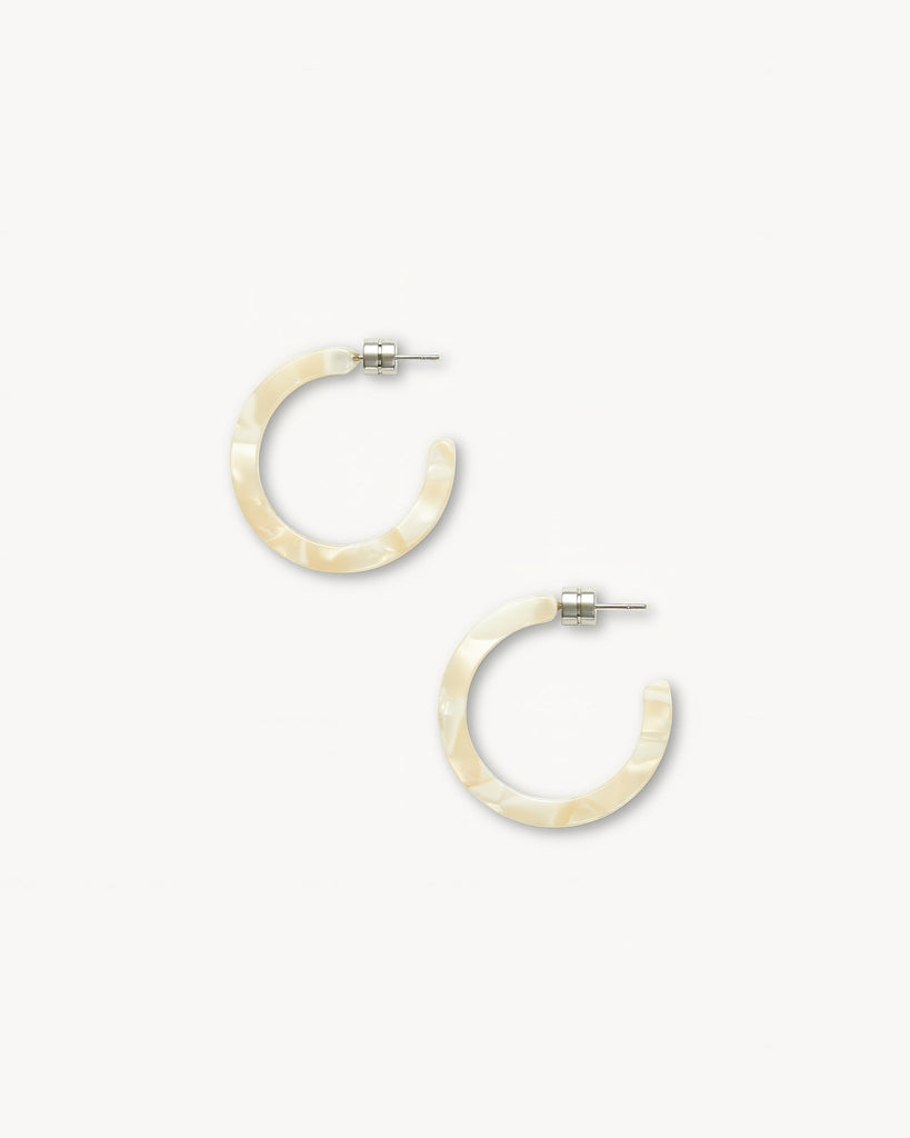 Mini Hoops in Ivory