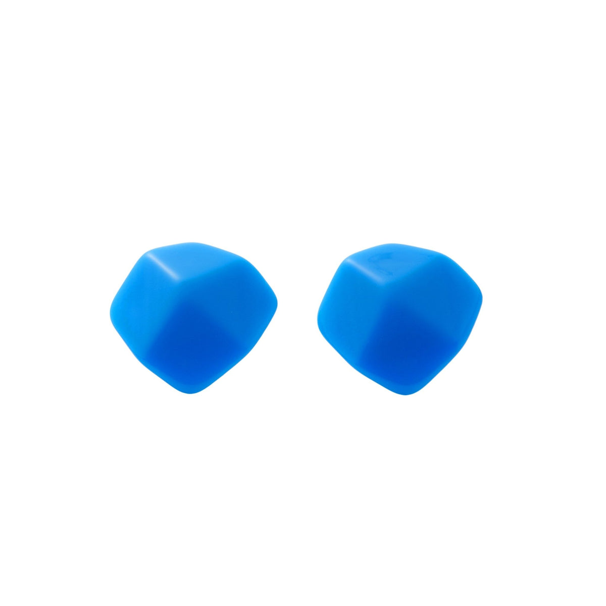 Mini Sculpture Stud Earrings in Bright Blue