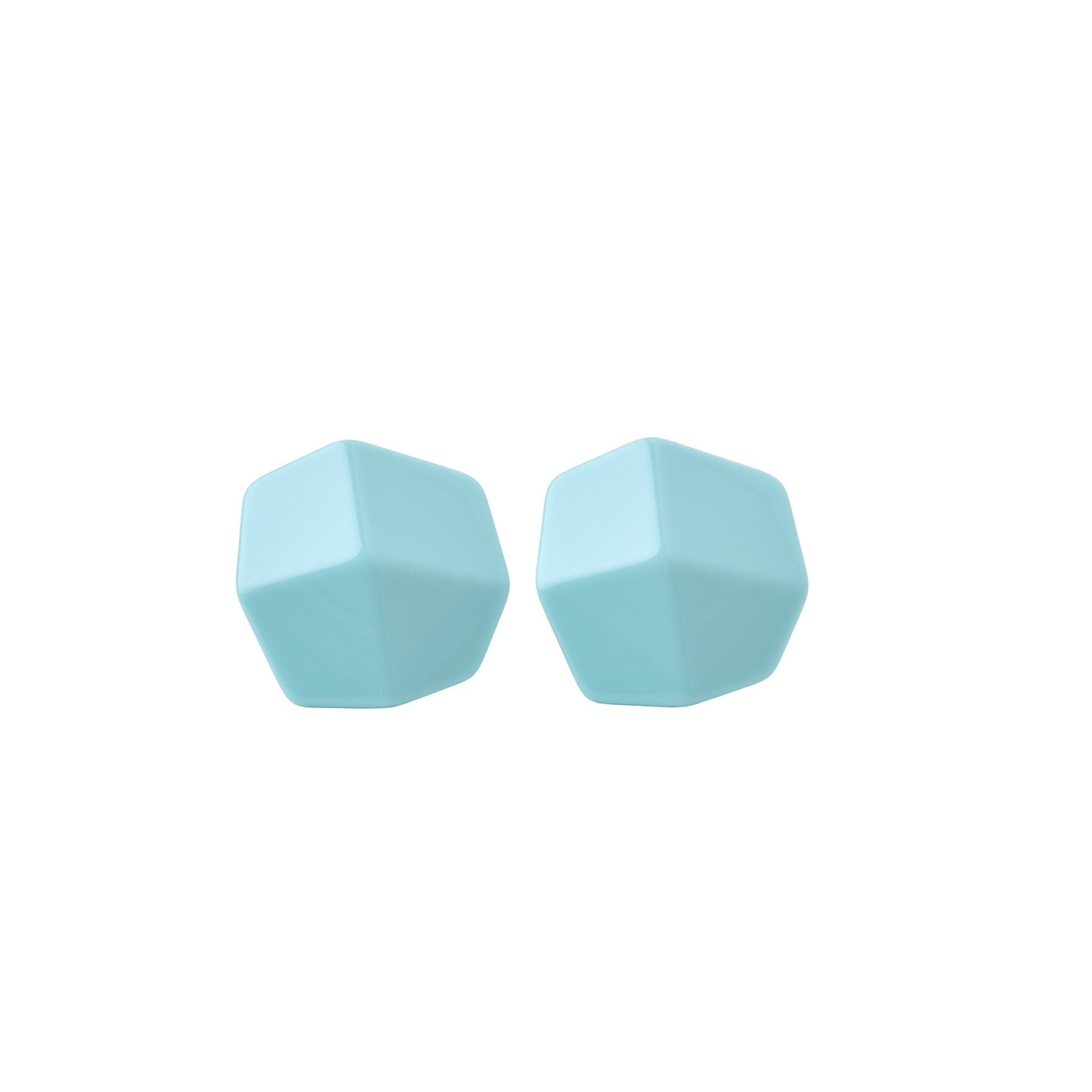 Mini Sculpture Stud Earrings in Light Blue