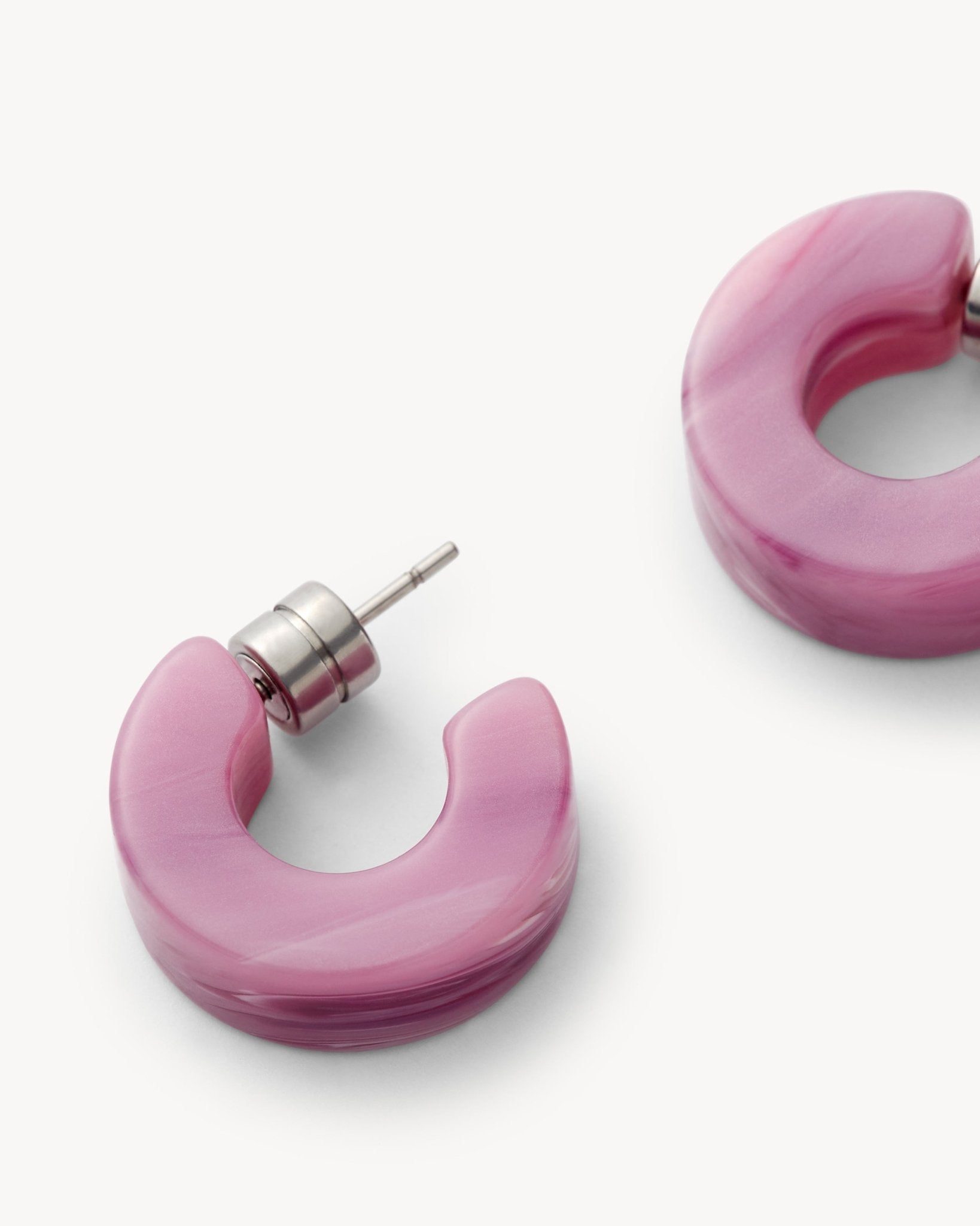 アクセサリー BASENOTES 30mm hoop earrings Muse Hoops in Orchid – MACHETE