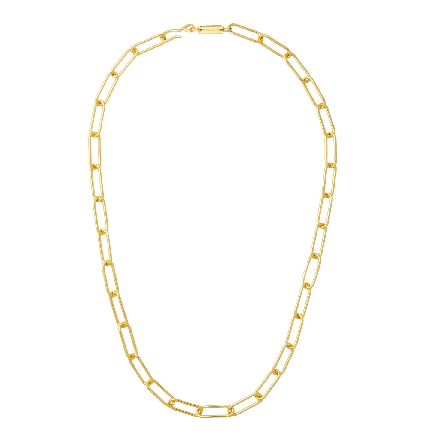 Paperclip Chain Necklace in Gold