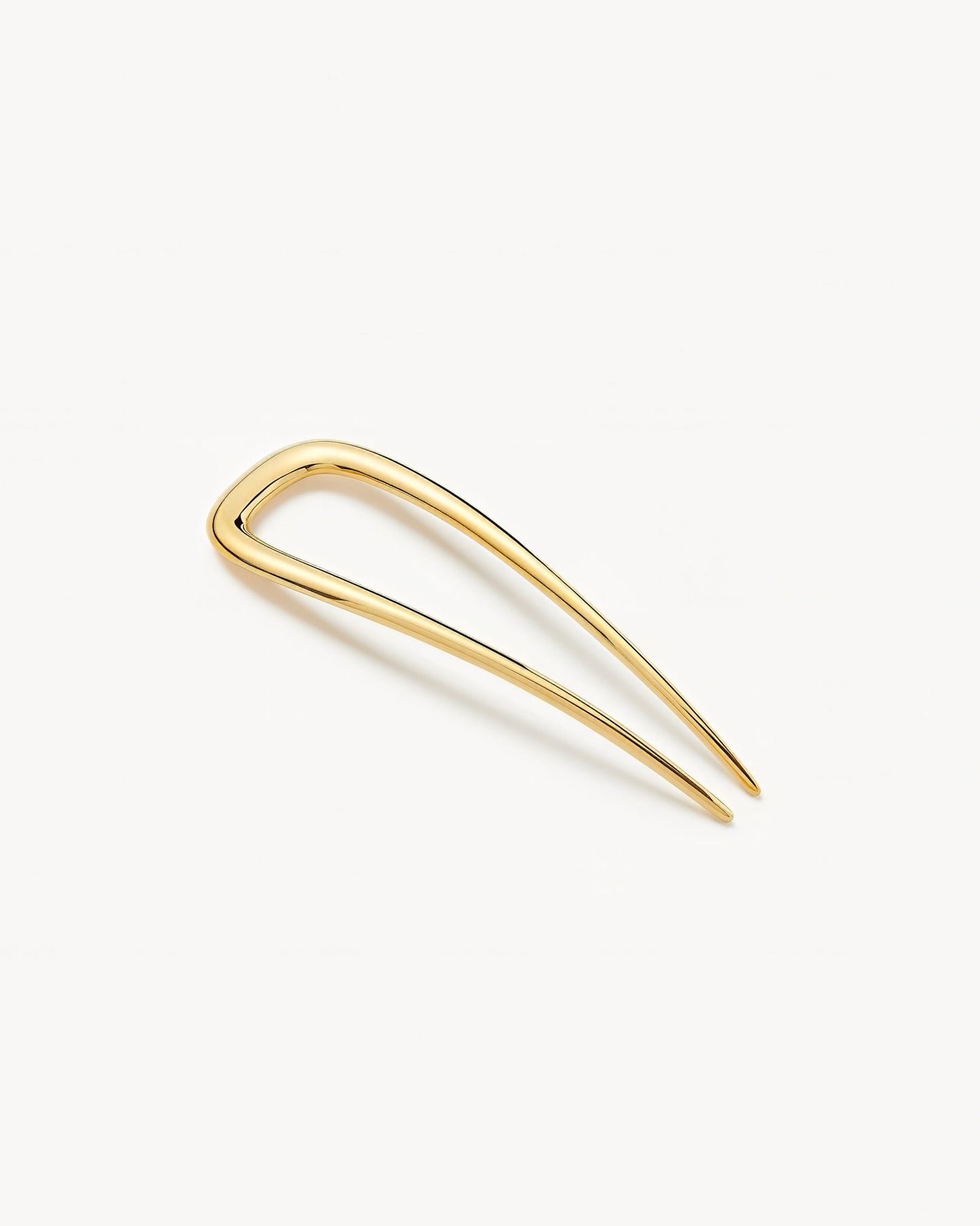 Petite Oval French Hair Pin in Gold