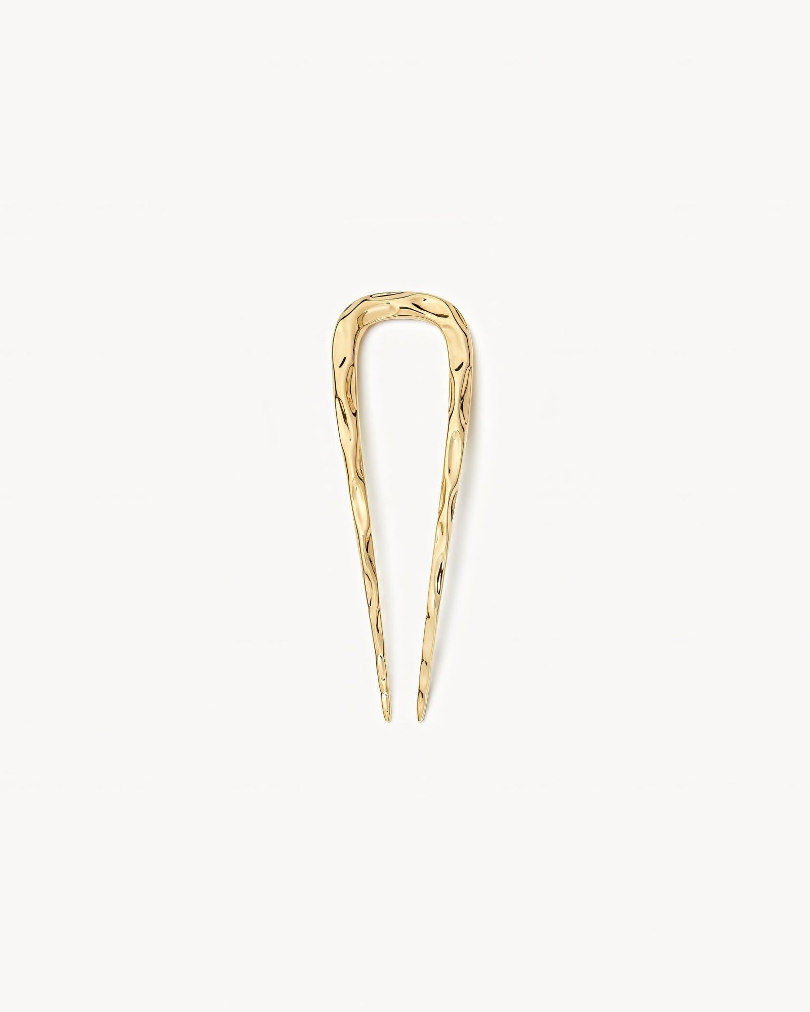 Petite Wavy French Hair Pin in Gold - MACHETE