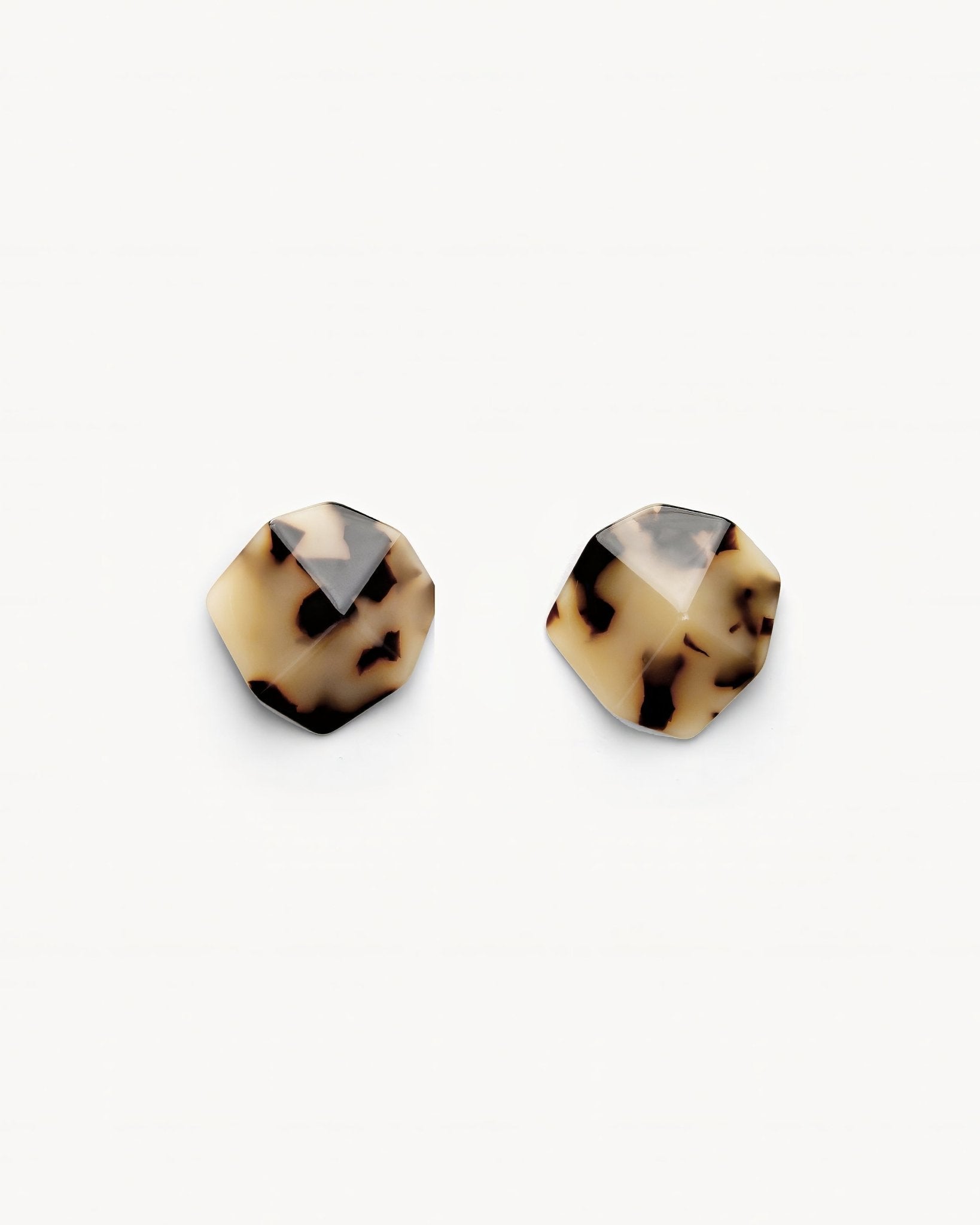 Sculpture Studs Blonde Tortoise