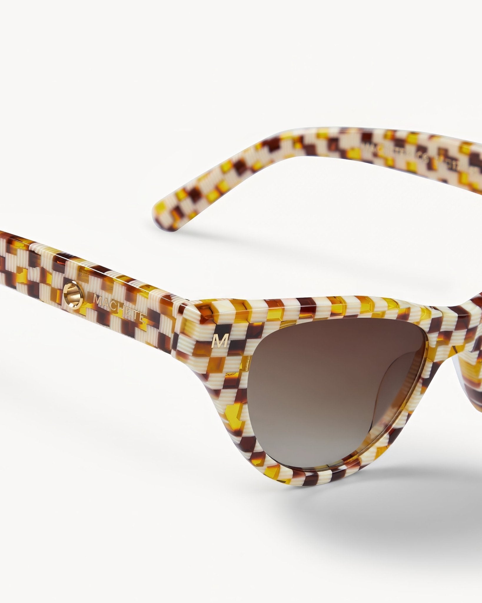 Checkered cat cheap eye sunglasses