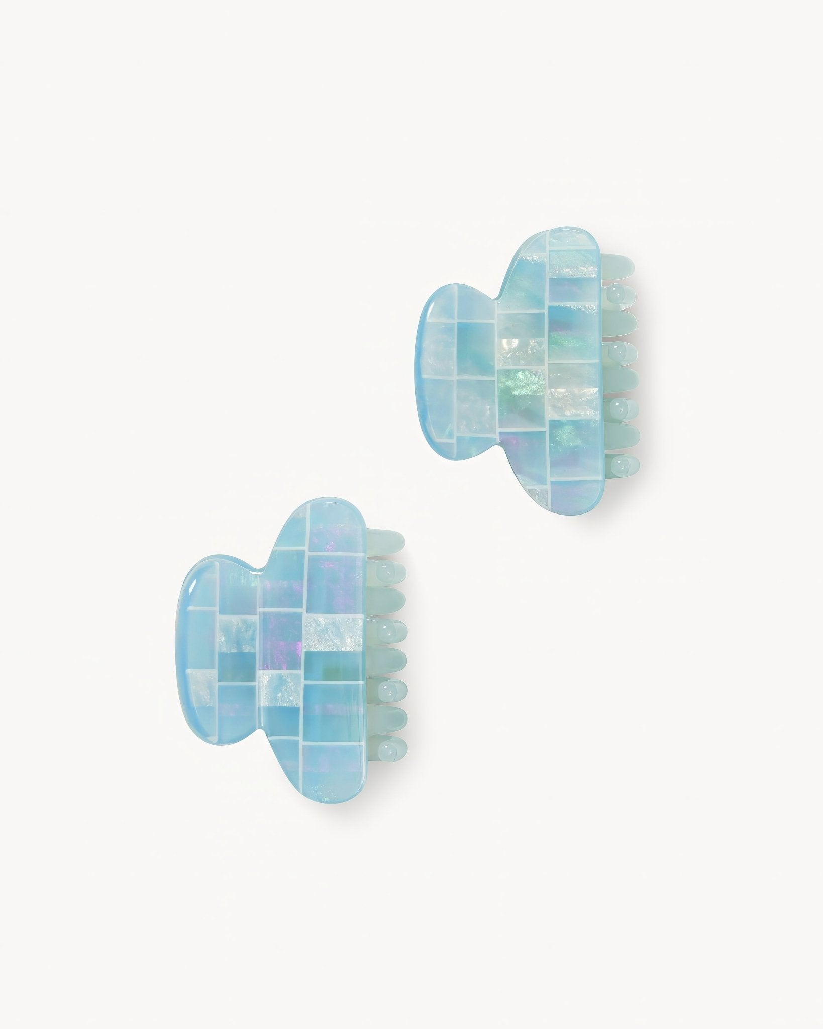 Twin Heirloom Claws in Blue Shell Checker - MACHETE