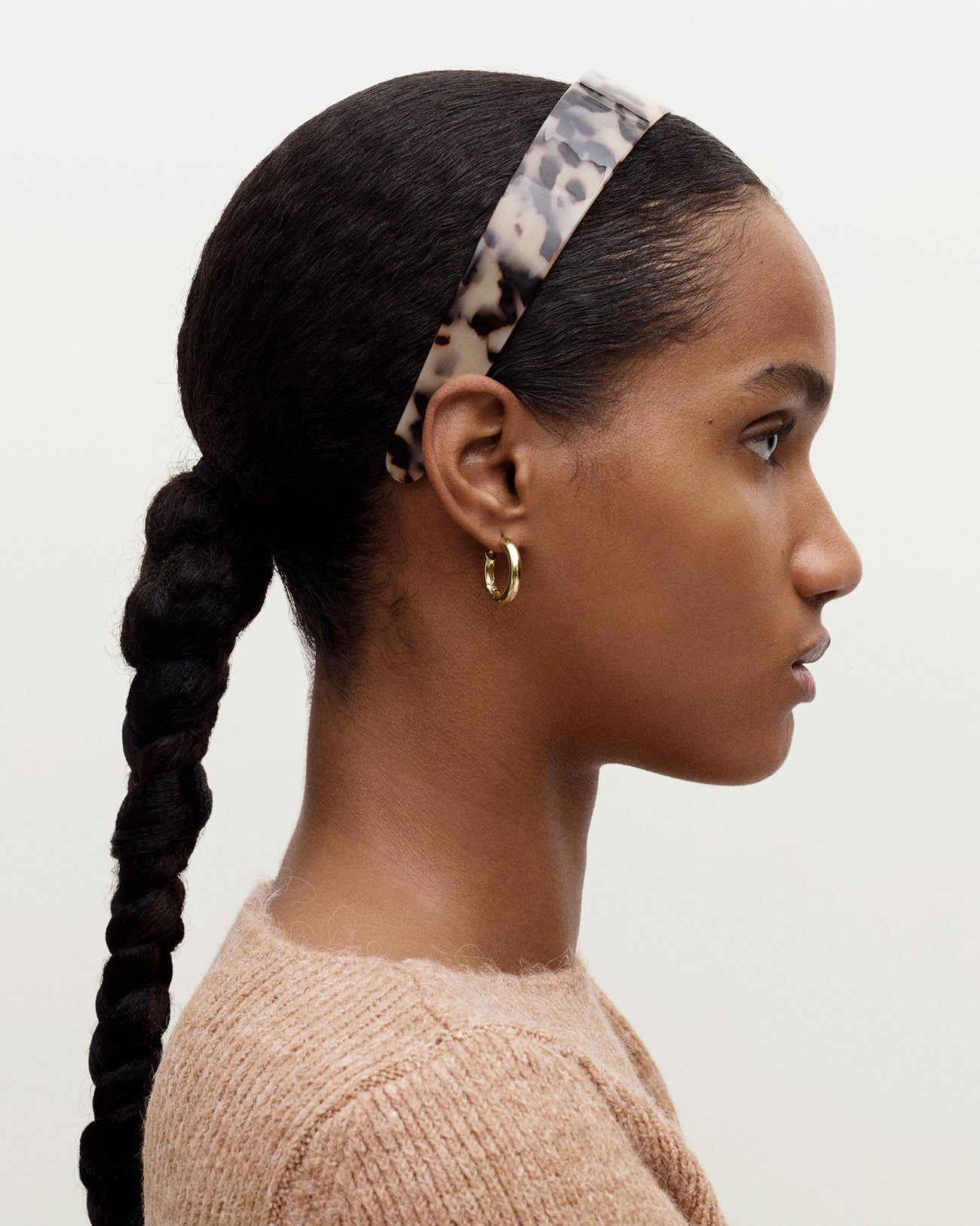Wide Women's Headband in Ivory