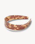 Wide Headband in Tortoise Checker